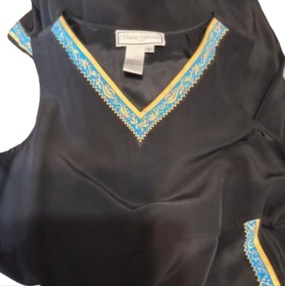 Diane Gilman Black Silk Garment - Picture 3 of 9